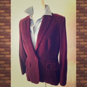 Gorgeous Burgundy Velvet Blazer
